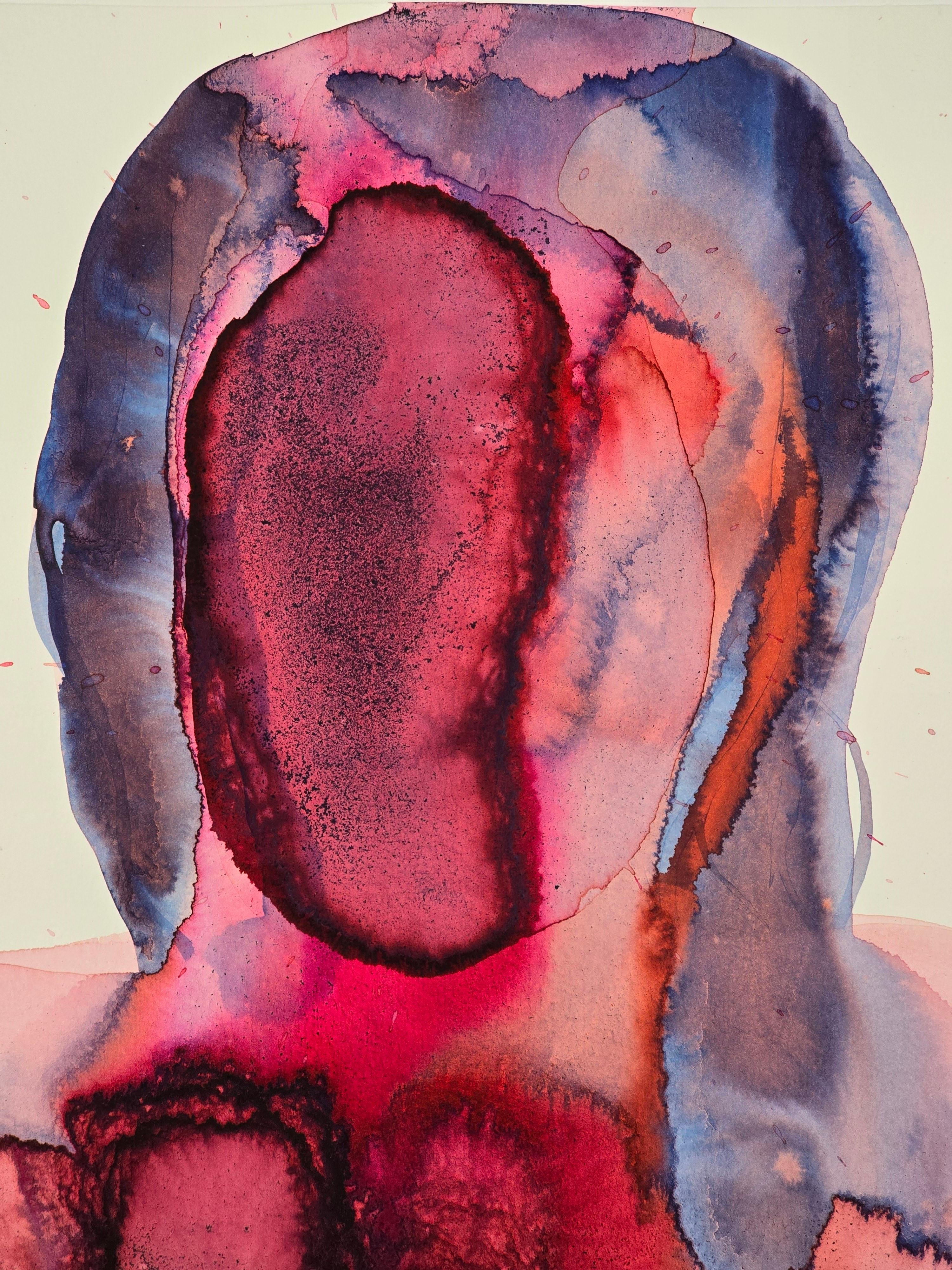 Torso ( Relection ) - Contemporary Figurative Ink Painting, New Expressionism For Sale 3