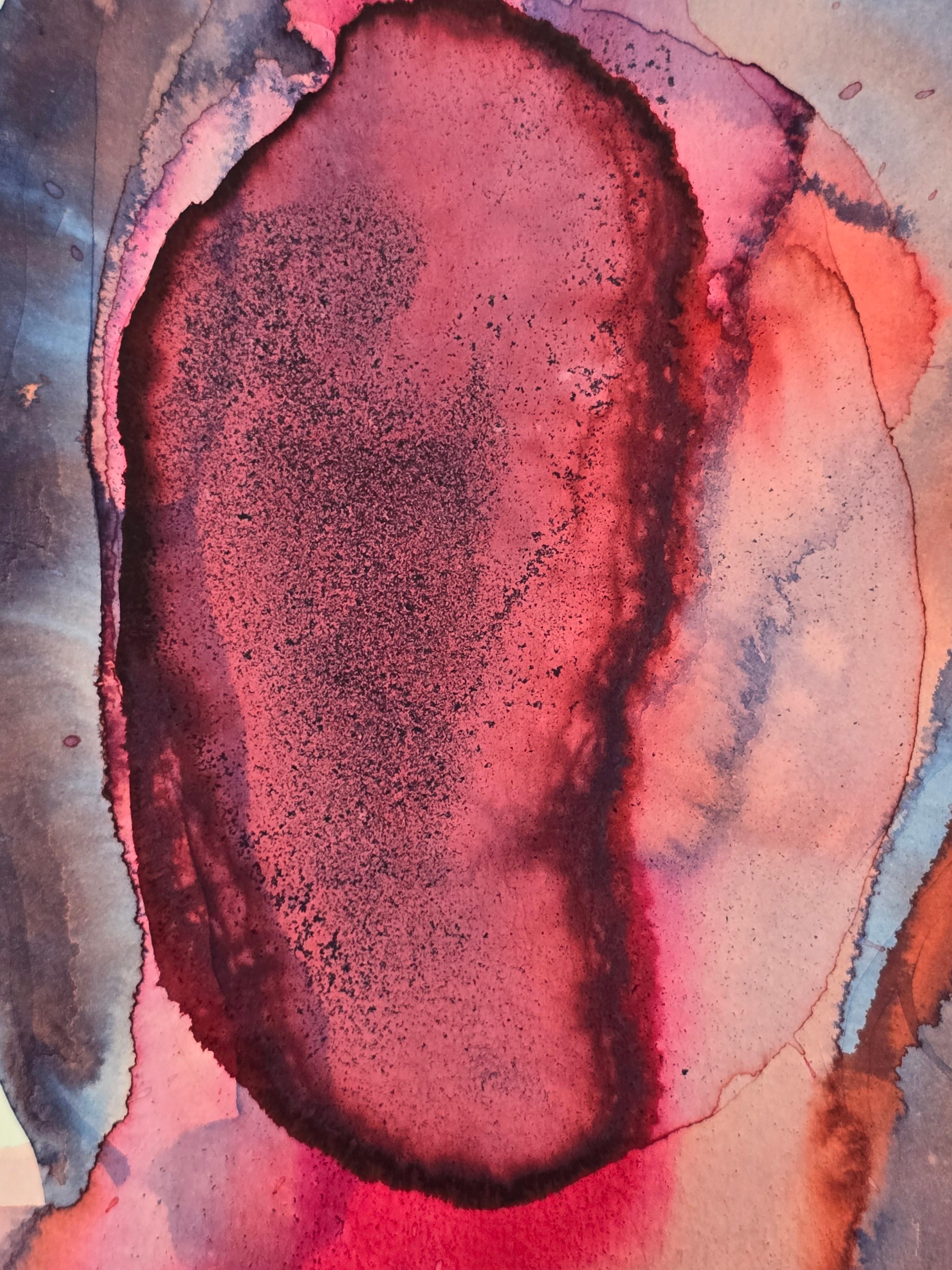 Torso ( Relection ) - Contemporary Figurative Ink Painting, New Expressionism For Sale 4