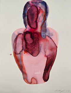 Torso ( Relection ) - Contemporary Figurative Ink Painting, New Expressionism