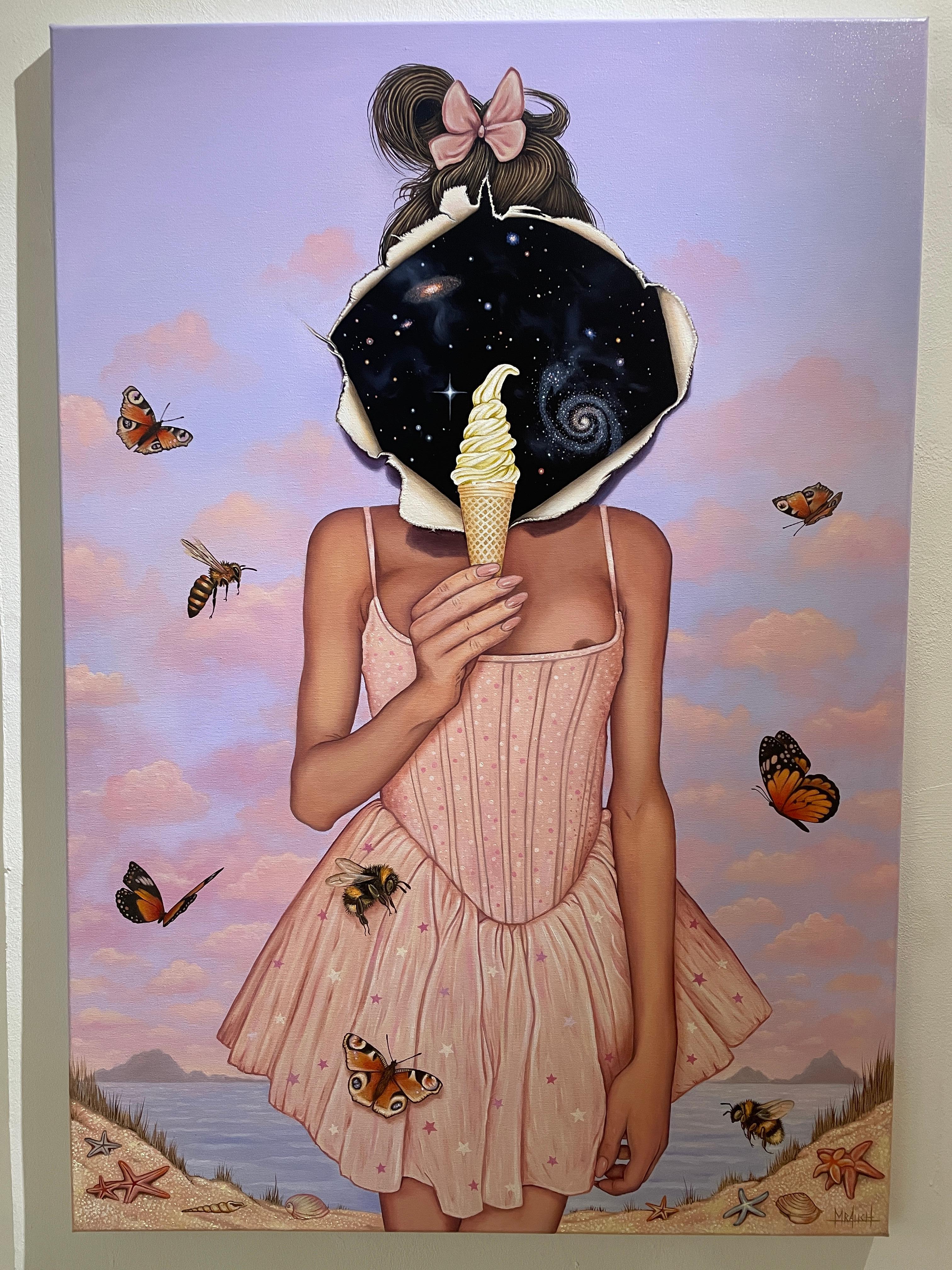 Dulce momento - Figurative Painting Marrón de Maciej Rauch