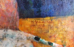 Girl with a hound, Contemporary Figurative Oil Painting, Female Nude, Polish art