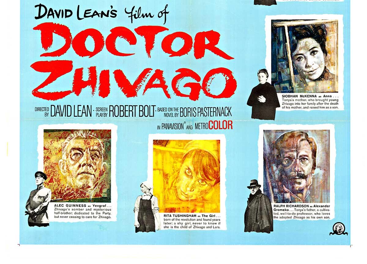 Original Doktor Schiwago, Stil C, archiviertes Filmplakat mit Leinenrücken (Amerikanischer Realismus), Print, von Maciek Piotrowski