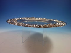 Maciel Mexican Mexico Sterling Silver Fruit Platter #1044-1 Repoussed Hollowware