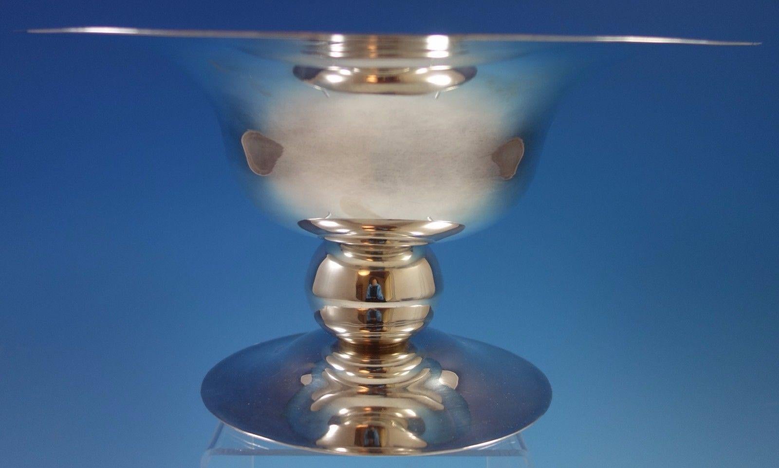 Maciel Mexican Mexico Sterling Silver Pedestal Compote or Centrepiece In Excellent Condition In Big Bend, WI