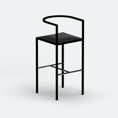 Maçka Bar Stool, Black Powder Coated Metal Structure by AVLU