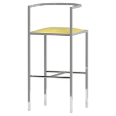 Maçka Bar Stool, Brushed Stainless Steel by AVLU