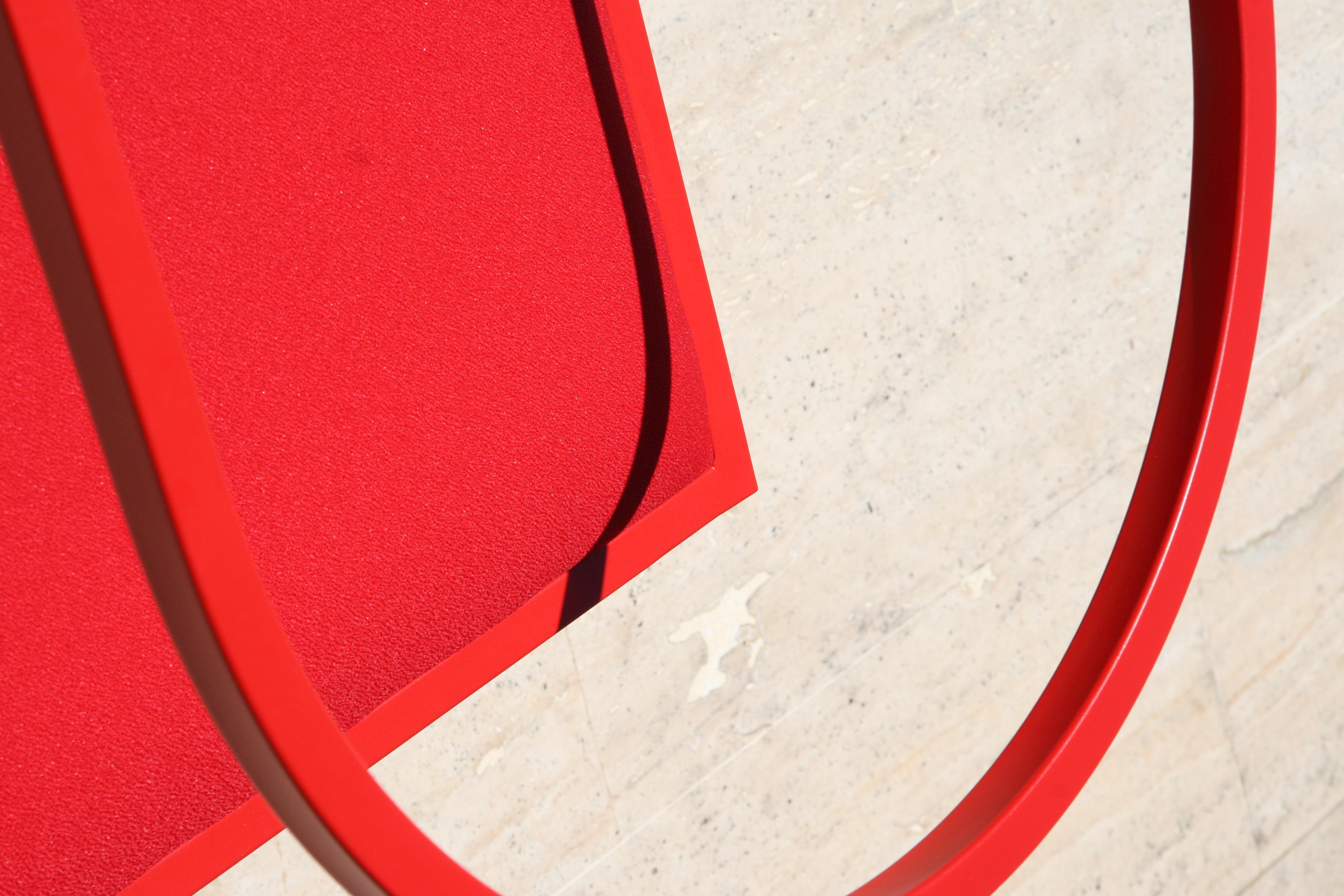 Maçka Bar Stool, Red Powder Coated Metal Structure by AVLU In New Condition For Sale In Geneve, CH