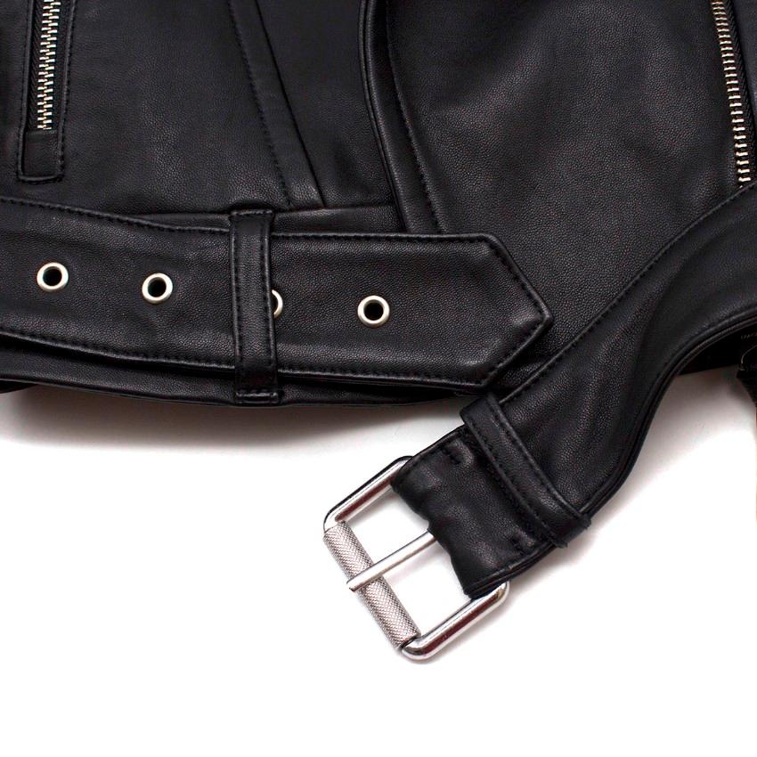 Mackage black leather jacket XS In Excellent Condition In London, GB