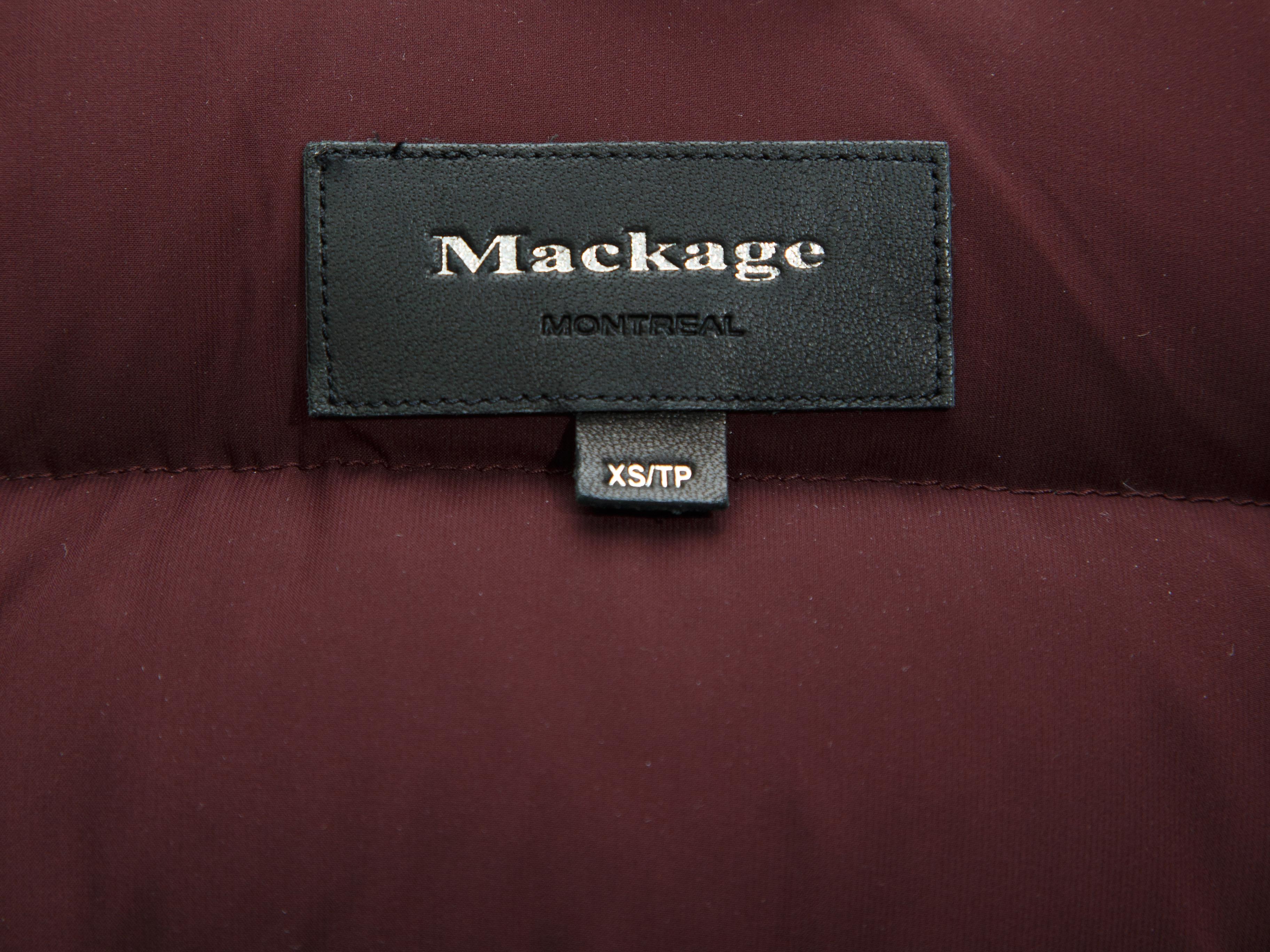 burgundy mackage coat