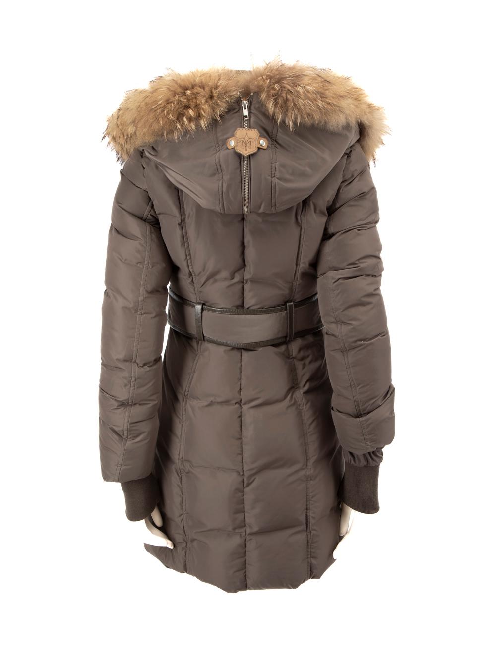 Black Mackage Grey Hooded Down Coat Size XS