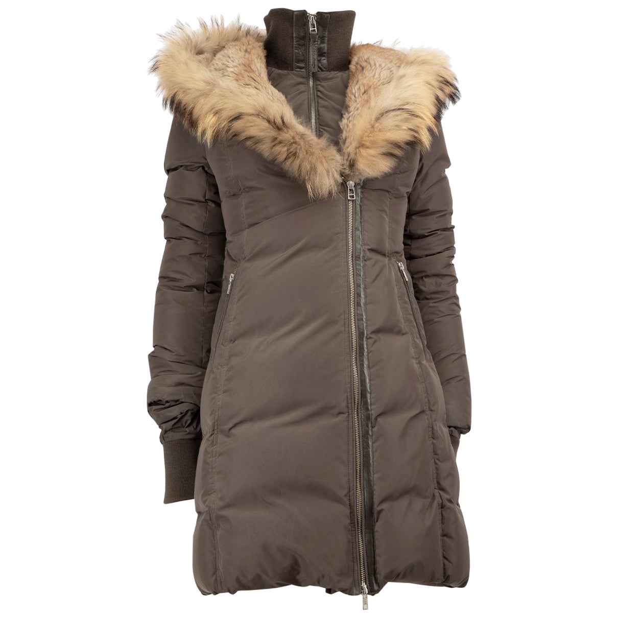 Mackage Grey Hooded Down Coat Size XS