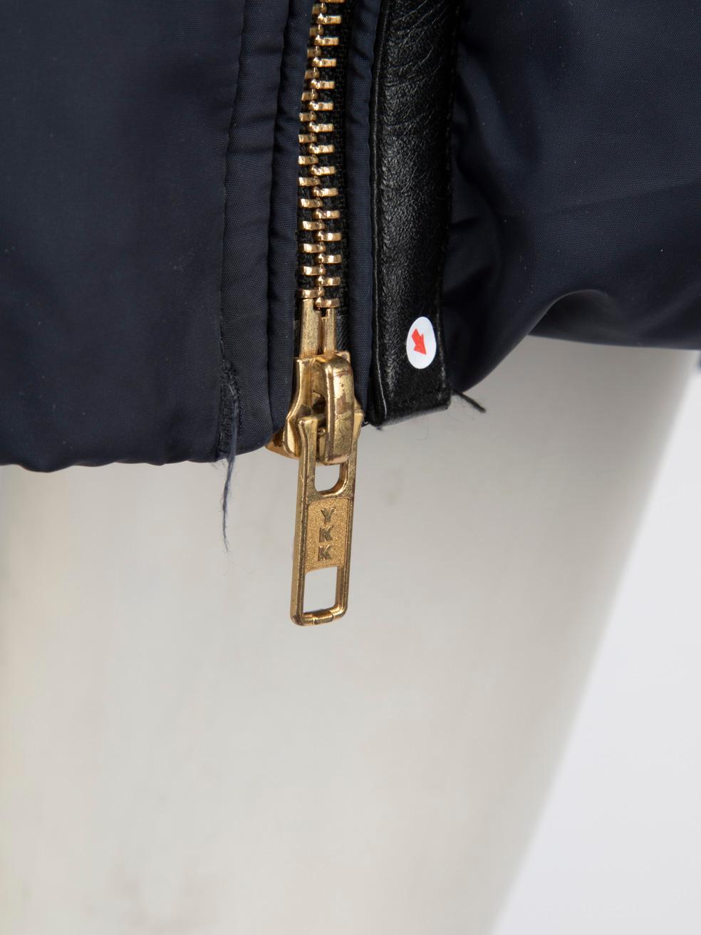 Donna Mackage Navy Cappotto con cappuccio in pelliccia di procione Taglia M in vendita