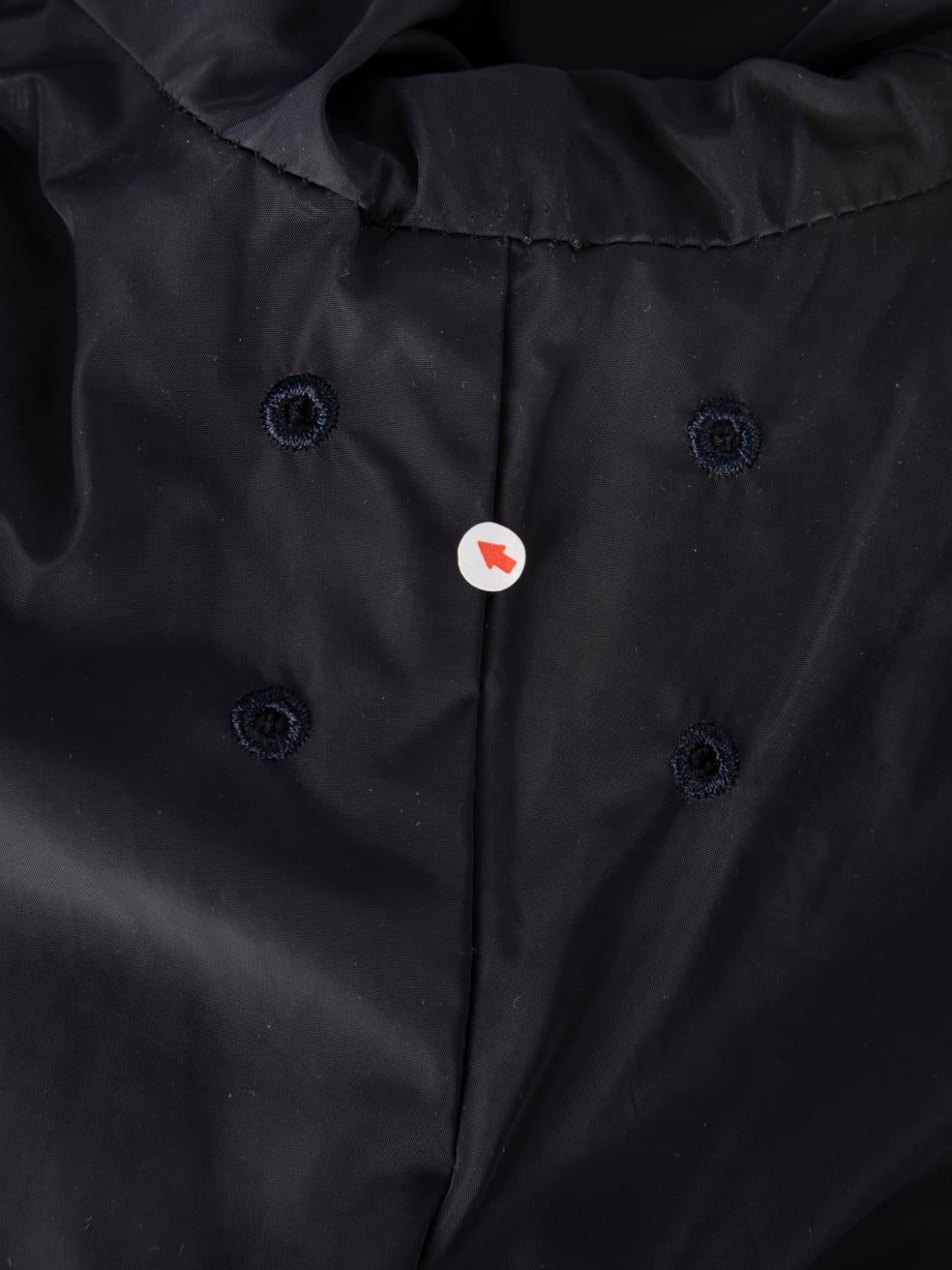 Mackage Navy Cappotto con cappuccio in pelliccia di procione Taglia M in vendita 3