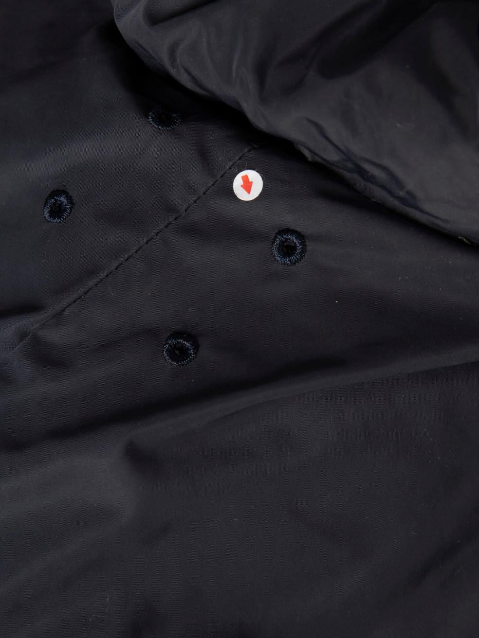 Mackage Navy Cappotto con cappuccio in pelliccia di procione Taglia M in vendita 4