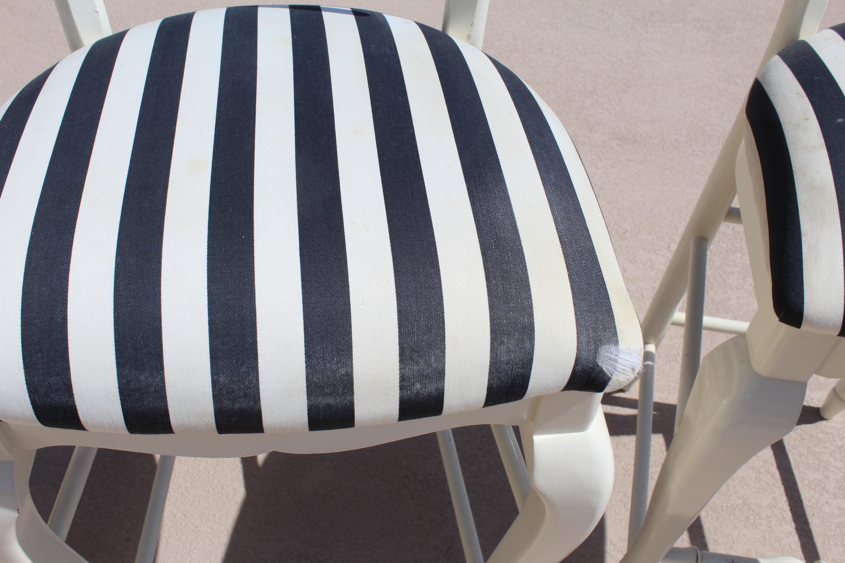 Hand-Crafted MacKenzie Childs Bar Stools , Set of 4  Fish designs For Sale
