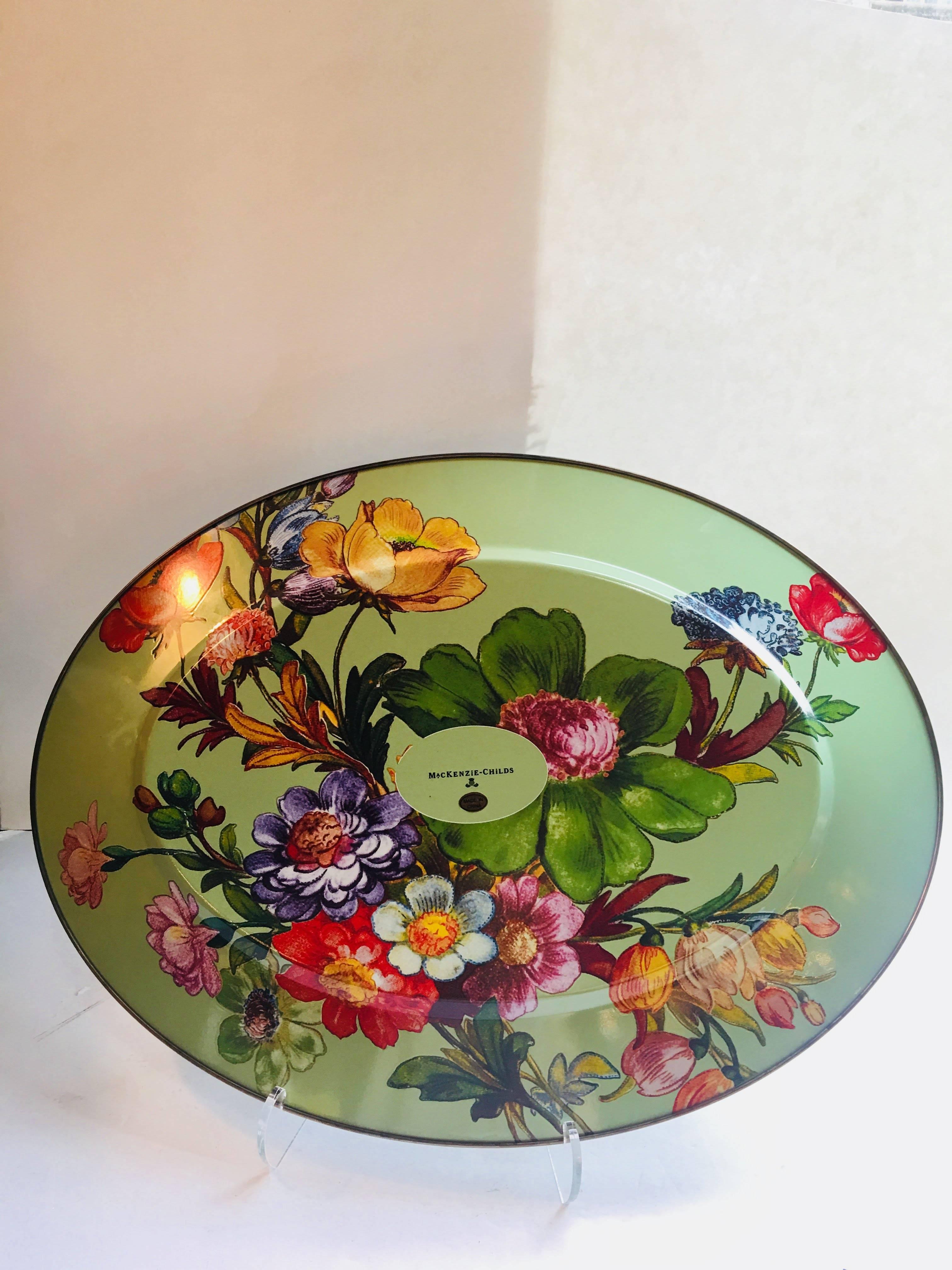 Mackenzie Childs Blossom Oval Platter 2
