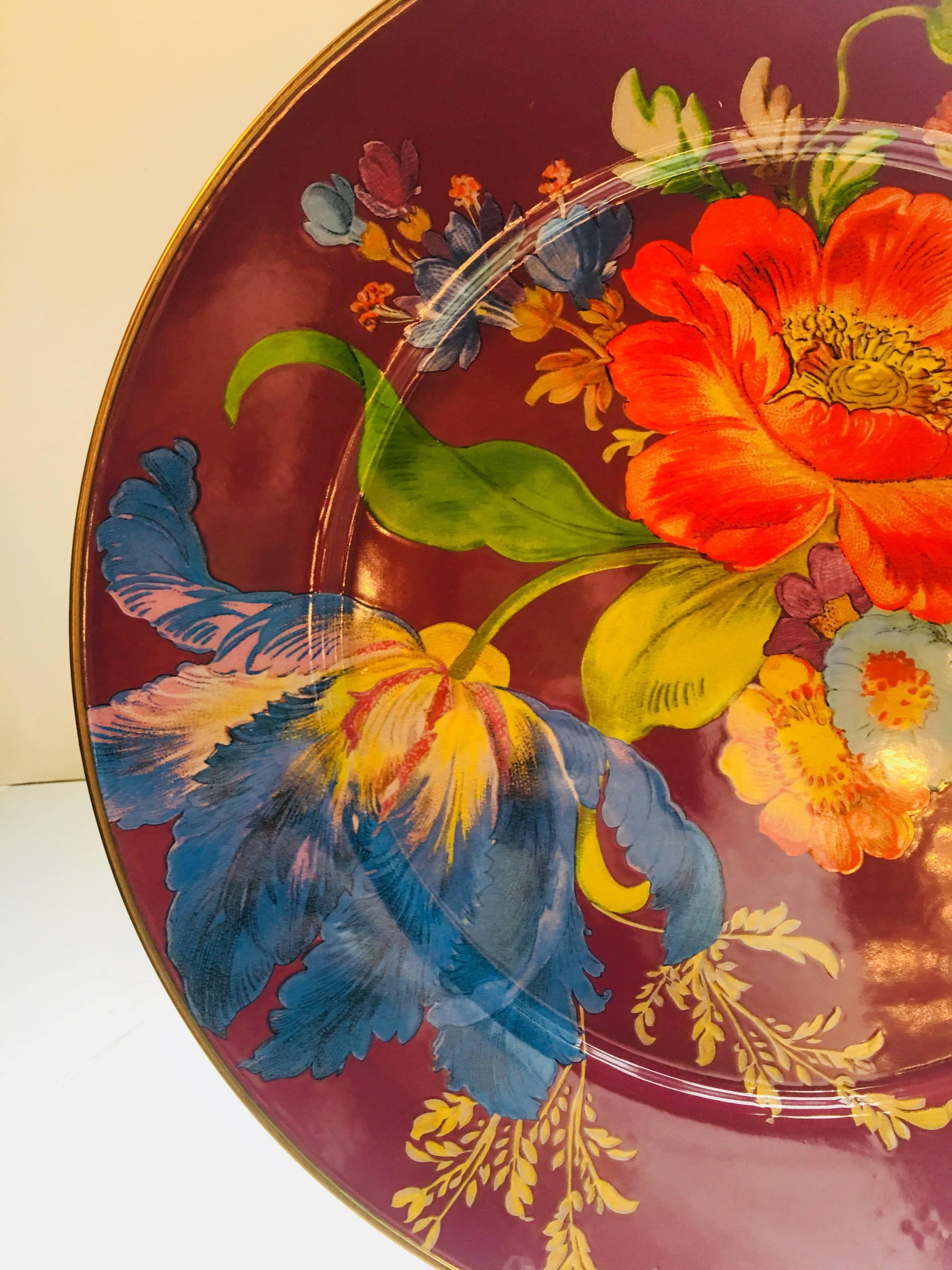 Mackenzie child’s blossom round platter.