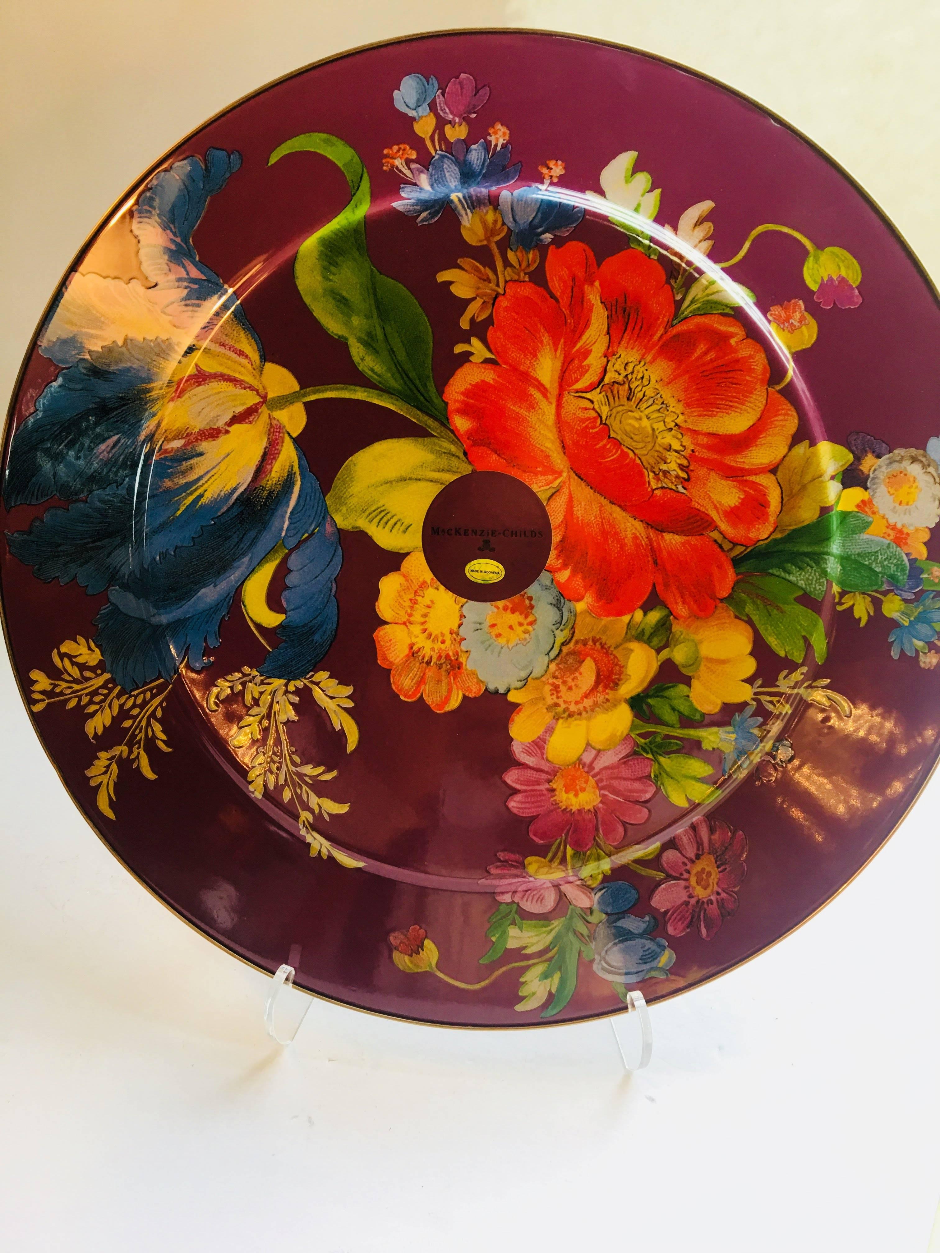 Mackenzie Childs Blossom Round Platter 1