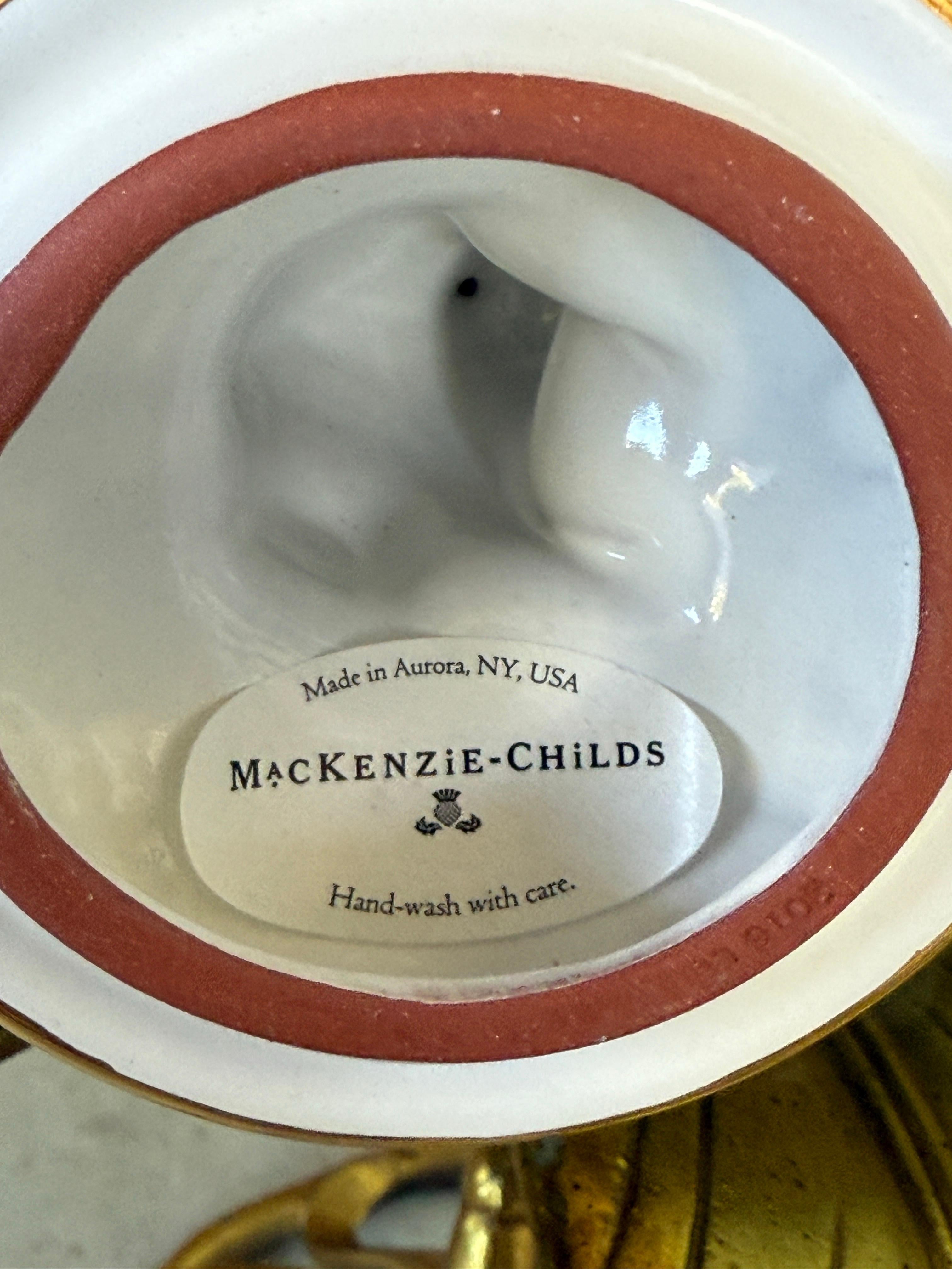 Mackenzie Childs Courtly Check Frog Prince - Zuccheriera con coperchio o barattolo per dolci con coperchio In condizioni buone in vendita a North Fort Myers, FL