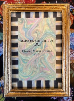 Mackenzie Childs Cornice per il mercato dei fiori con sfondo nero fuori produzione