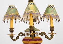 MacKenzie Childs Four Light Chandelier