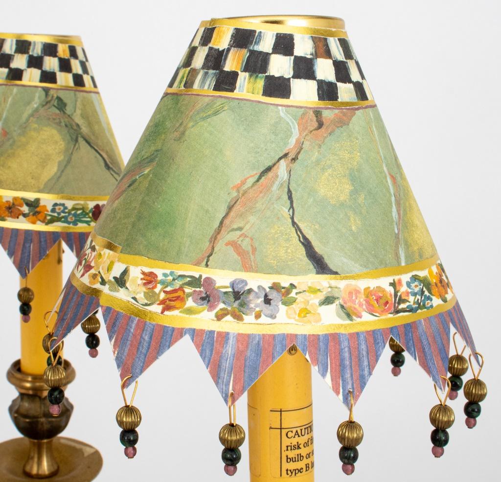 MacKenzie Childs Four Light Chandelier In Good Condition In Astoria, NY