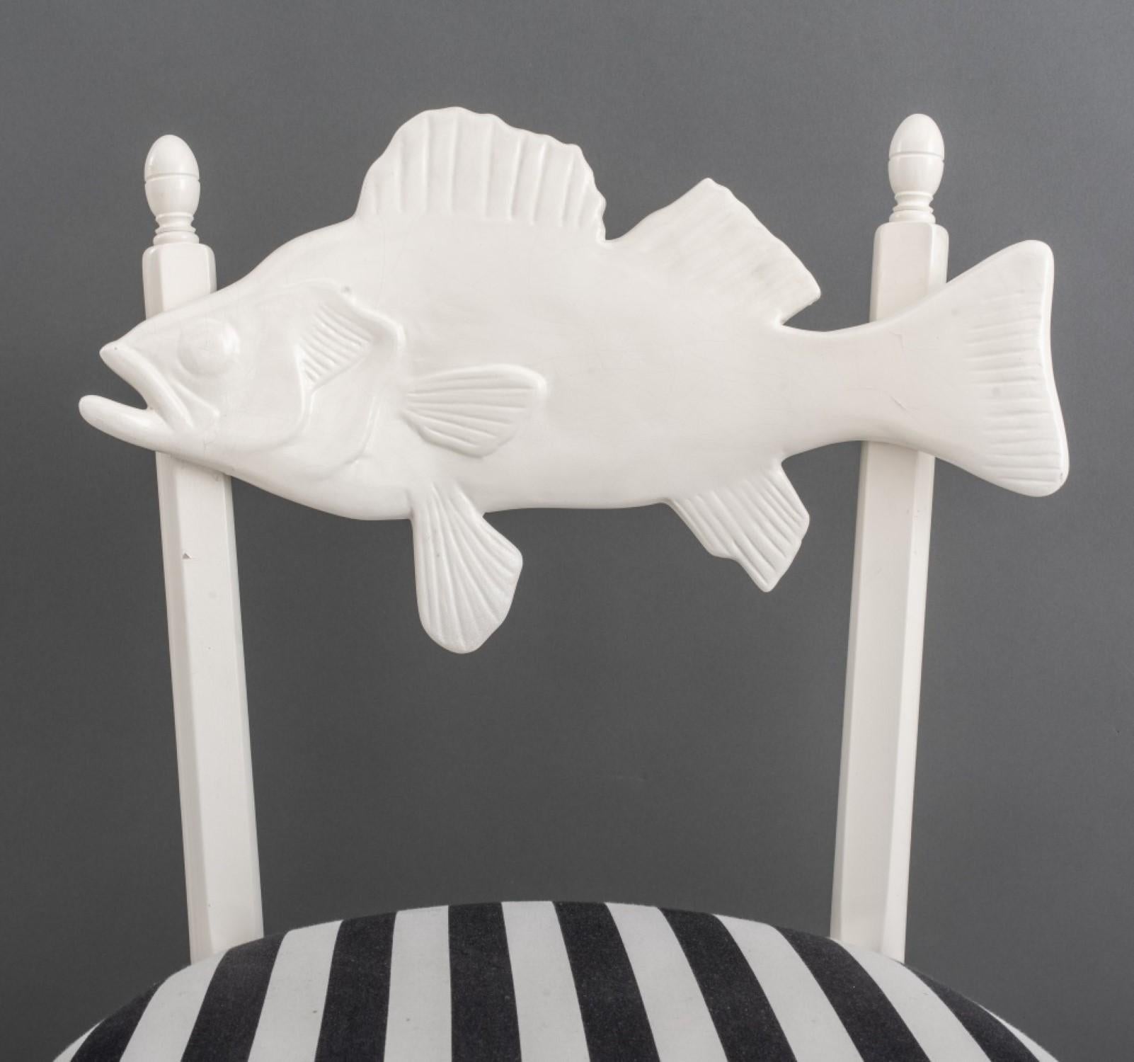 Contemporary MacKenzie Childs Freckle Fish Bar Stool For Sale