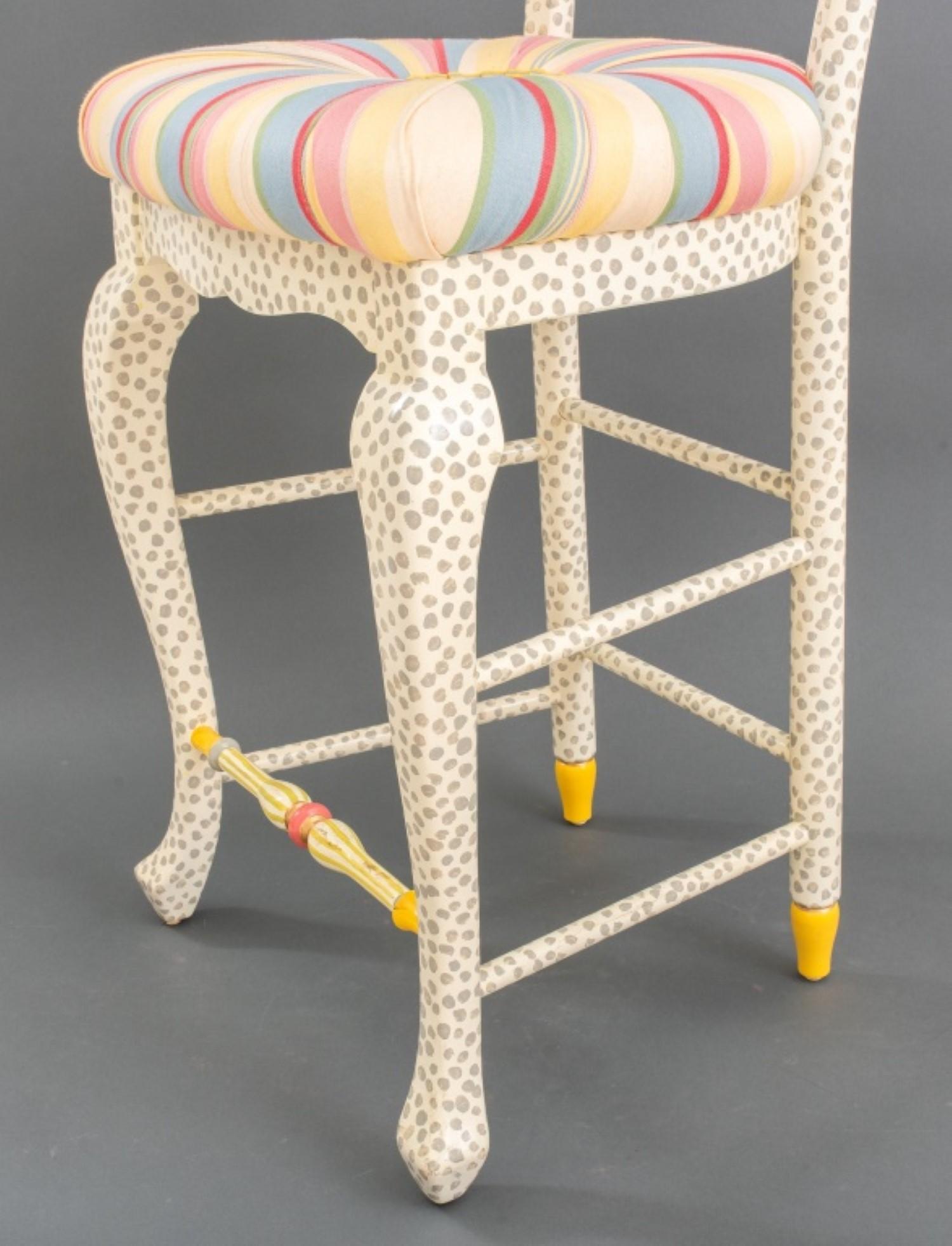 MacKenzie Childs Freckle Fish Bar Stool 1