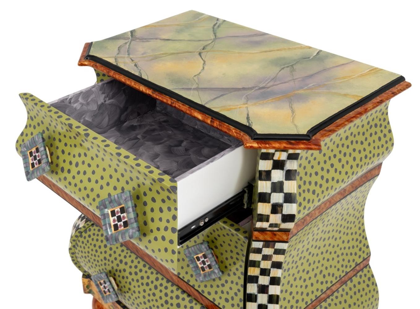 20th Century MacKenzie-Childs Hand Painted Decorated Chest of Drawers