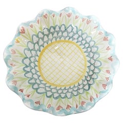 Mackenzie Childs King Ferry Victoria Richard Serving Centerpiece Scalloped Bowl