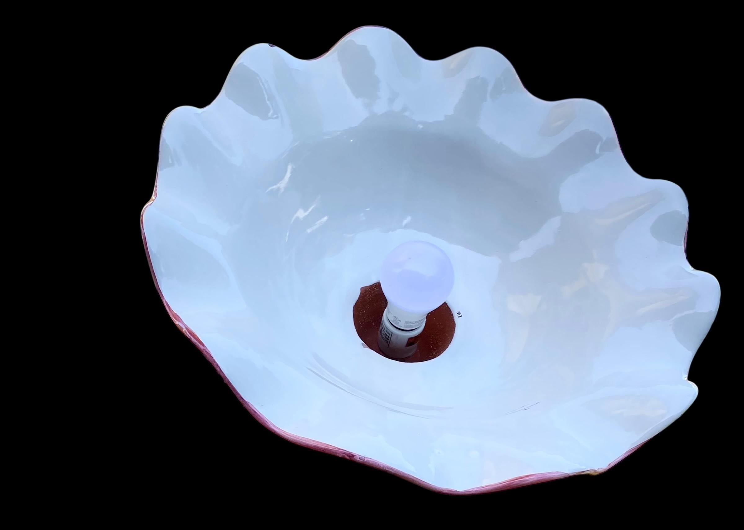 Lampada a sospensione scanalata Mackenzie Childs Painted Garden in vendita 7