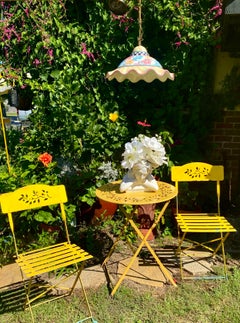 MacKenzie-Childs Painted Garden geriffelte Hängelampe