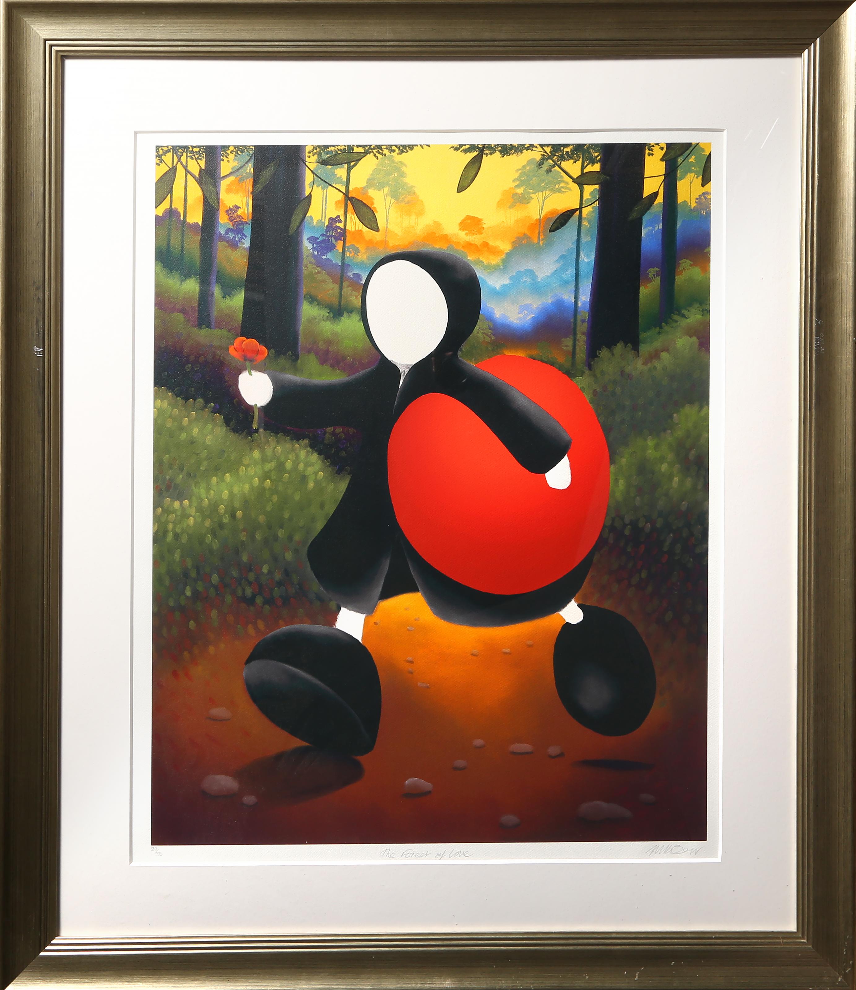 An original Screenprint, signed, titled and numbered (29/35) in pencil by British Contmeporary Pop Artist, Mackenzie Thorpe. The work is in excellent condition and very nicely framed. The image size is 35.75 x 28 Inches.