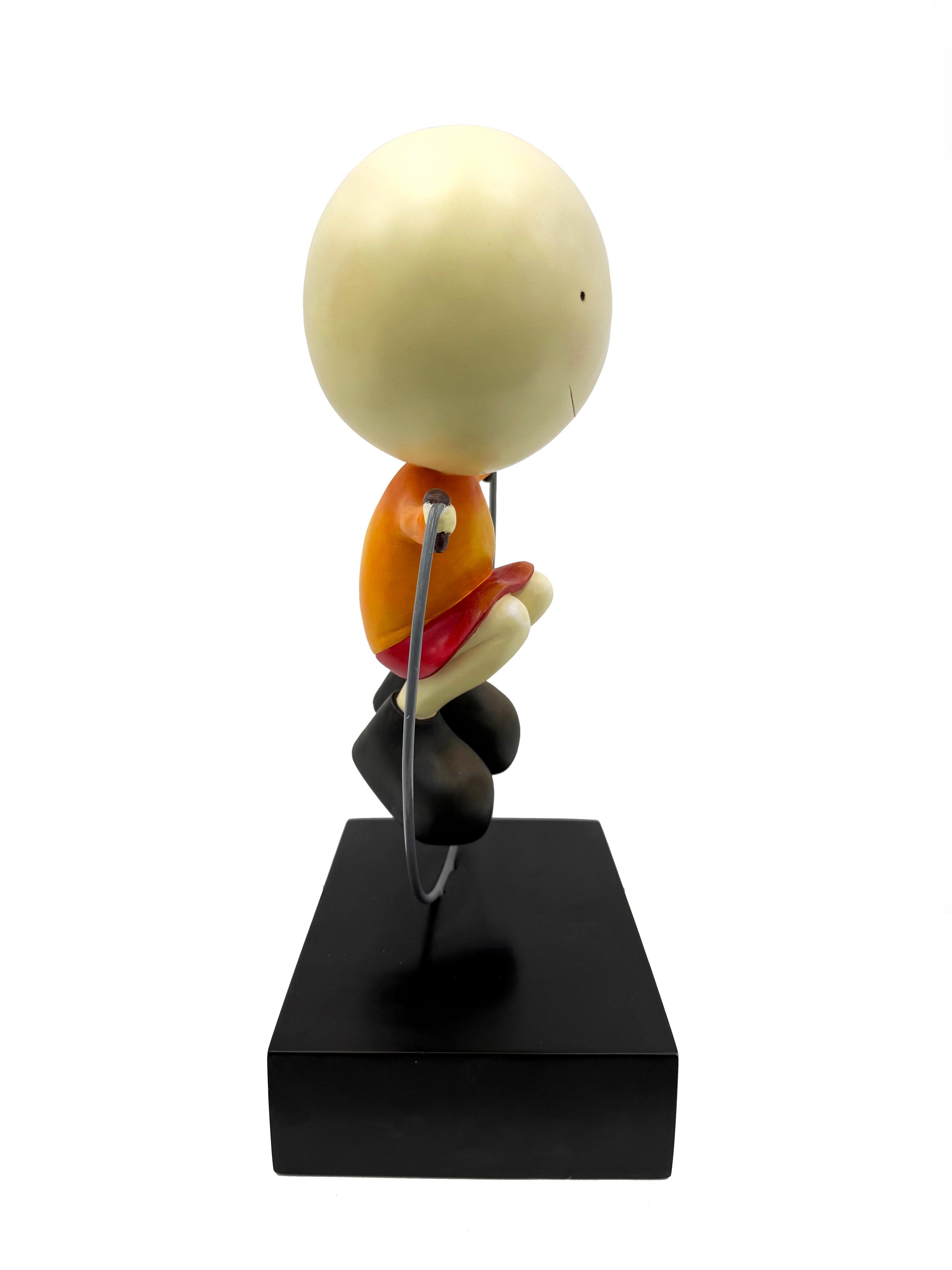 Skipping (cast resin sculpture) - Black Figurative Sculpture by Mackenzie Thorpe