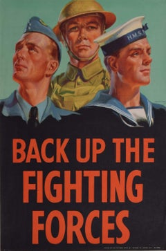 Back Up the Fighting Forces, Original Vintage Poster