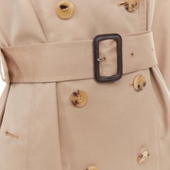 MACKINTOSH, gabardina clásica de doble botonadura con botones de cuerno de algodón en color beige, FR32, XXS