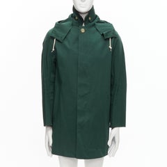 MACKINTOSH Harris Tweed green wool tweed lined hooded parka coat UK38 M