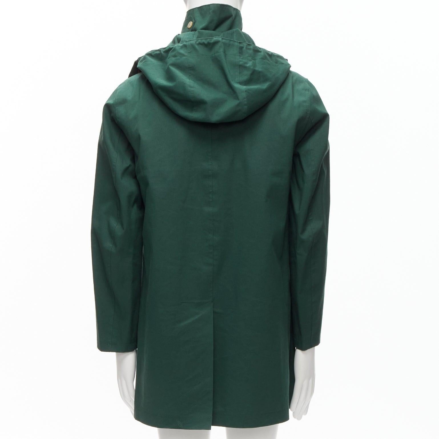MACKINTOSH Harris Tweed green wool tweed lined hooded parka coat UK38 M 1