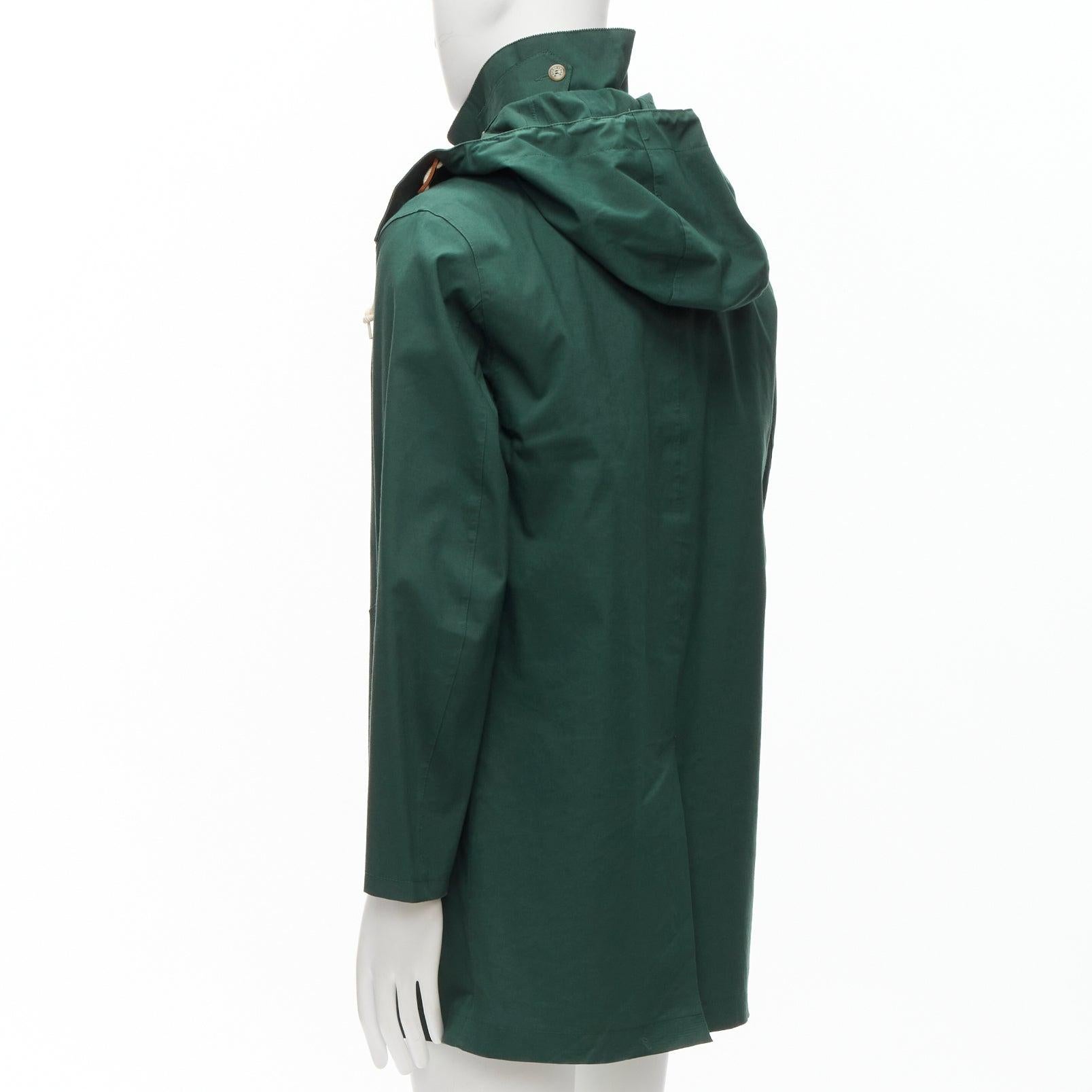 MACKINTOSH Harris Tweed green wool tweed lined hooded parka coat UK38 M 2
