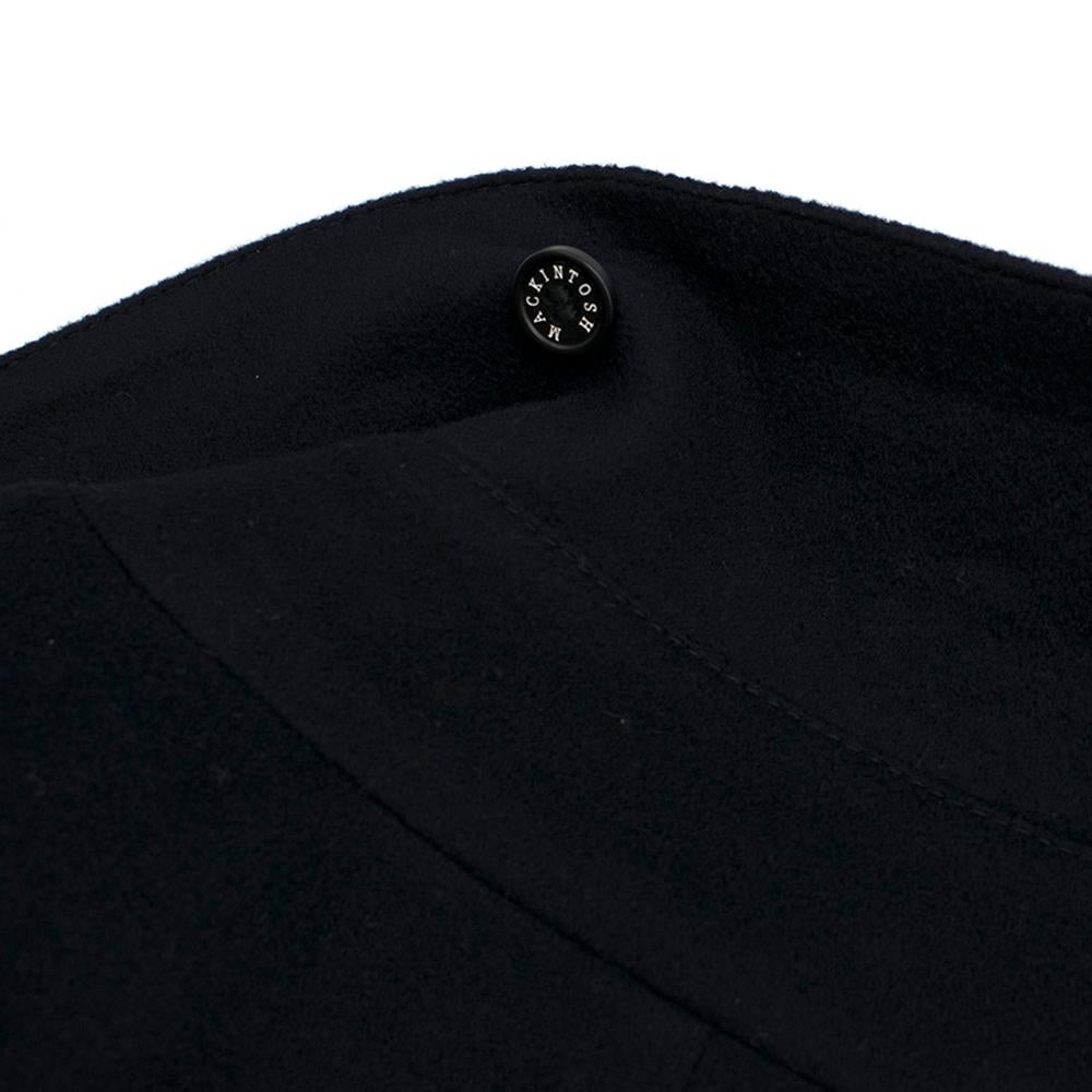Men's Mackintosh Navy Fine Loro Piana Cashmere Coat - Size XL - 42 For Sale