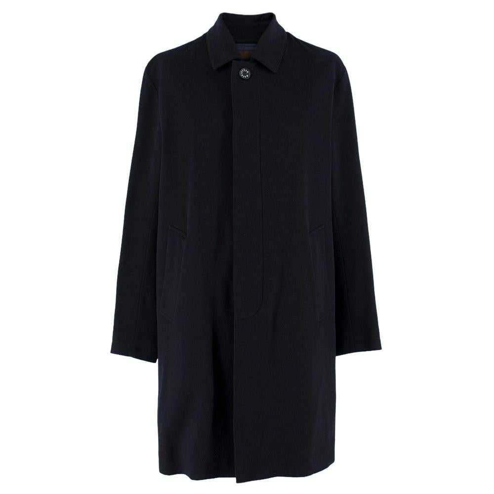 Mackintosh Navy Fine Loro Piana Cashmere Coat - Size XL - 42 For Sale