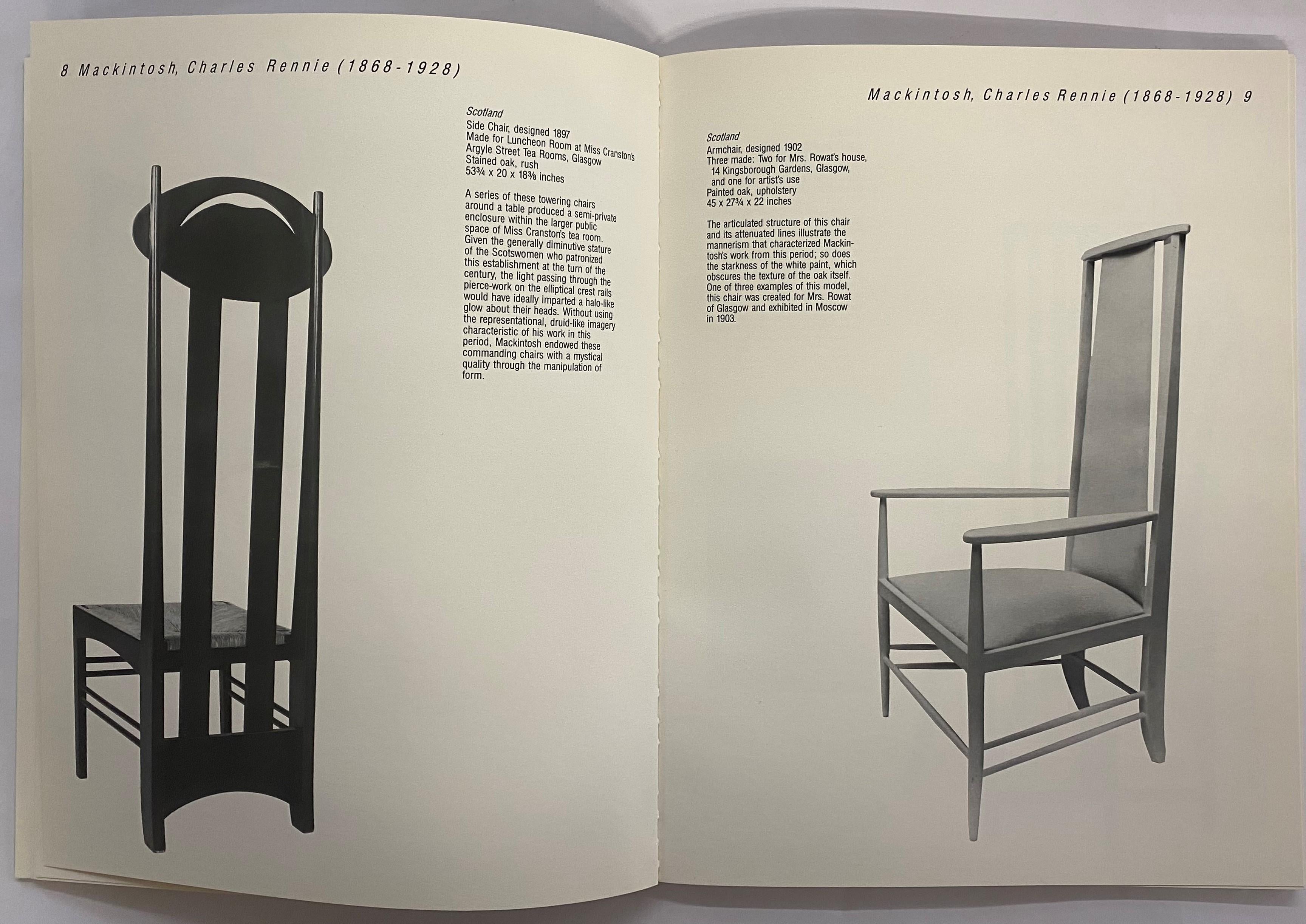 Paper Mackintosh to Mollino: Fifty Years of Chair Design by Derek E. Ostergard (Book) For Sale