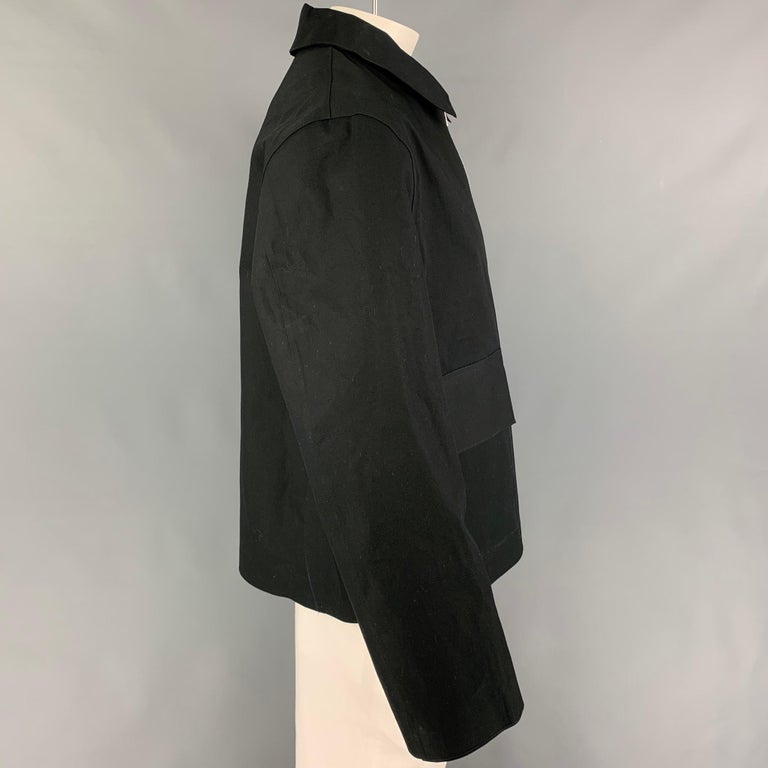 MACKINTOSH x JOHN ELLIOTT Size L Black Grey Tie Dye Bonded Cotton Zip