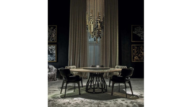 Maclaine Armchair in Black Leather by Roberto Cavalli Home Interiors ...