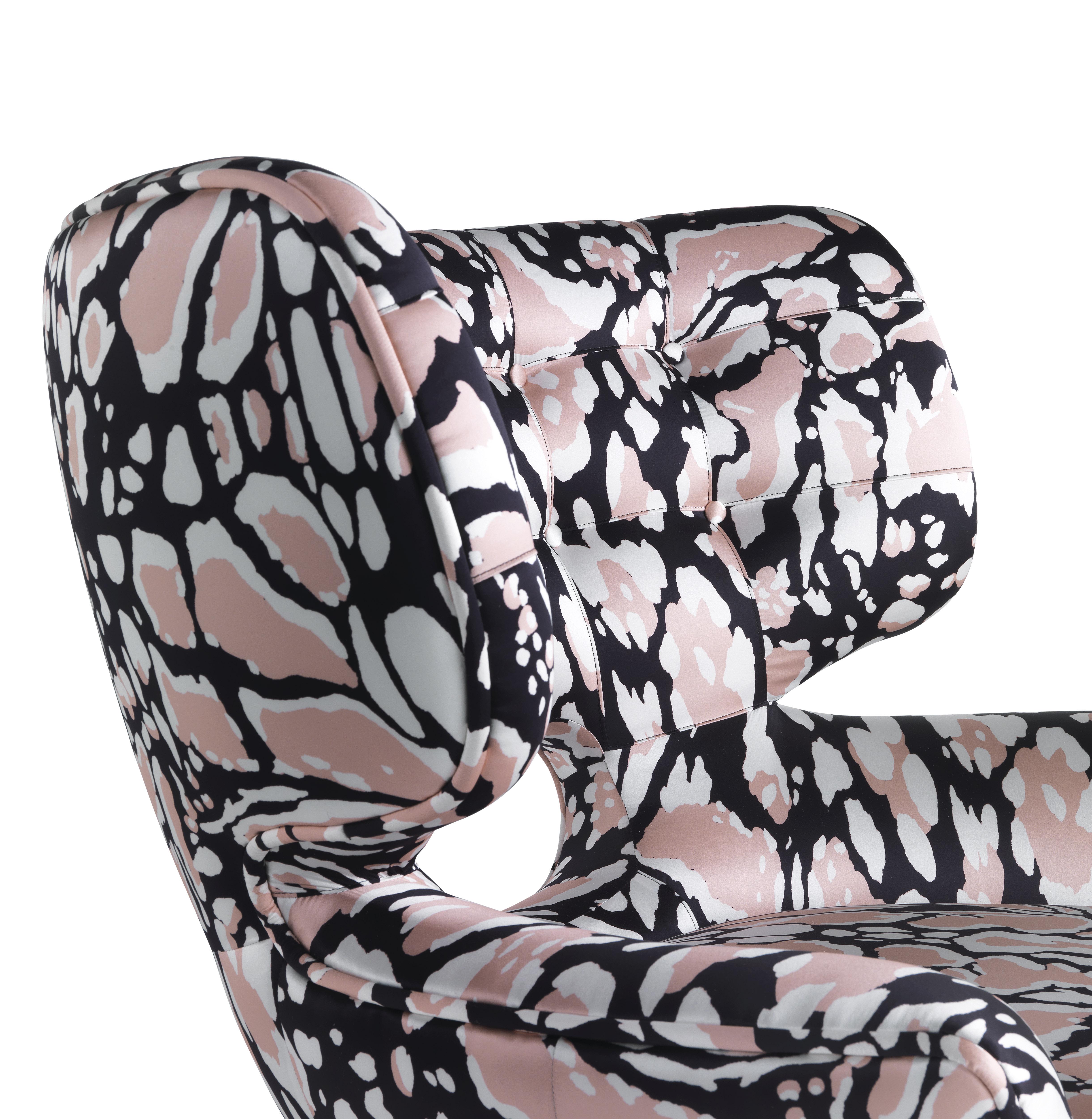 Italian 21st Century Maclaine Armchair in Fabric by Roberto Cavalli Home Interiors  For Sale