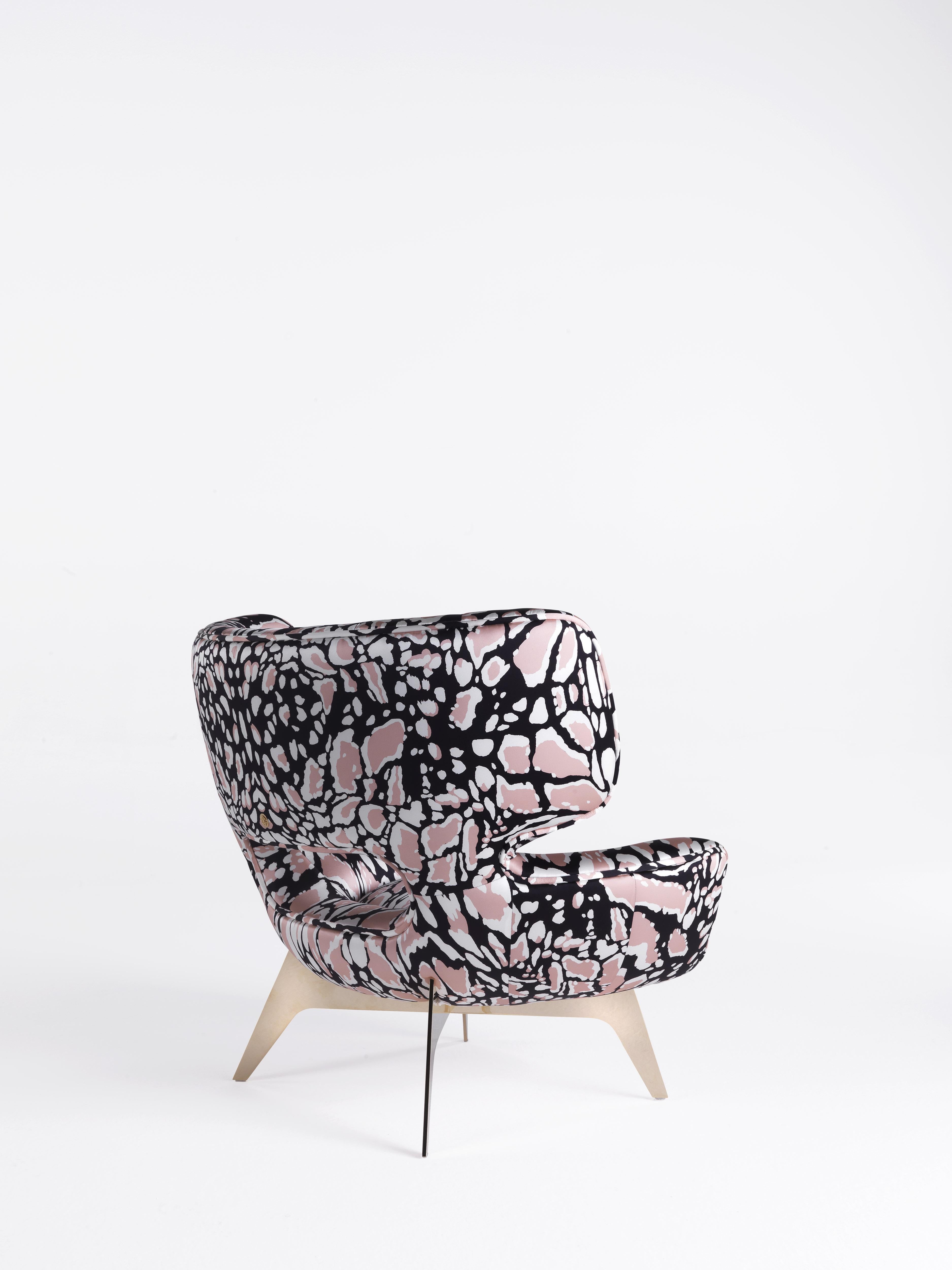 21. Jahrhundert Maclaine-Sessel aus Stoff von Roberto Cavalli Home Interiors  (Moderne) im Angebot