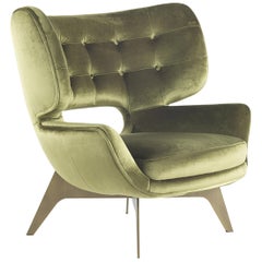 21st Century Maclaine Armchair in Velvet by Roberto Cavalli Home Interiors