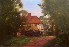 Antique At Twilight, Late 19th Century oil Landscape