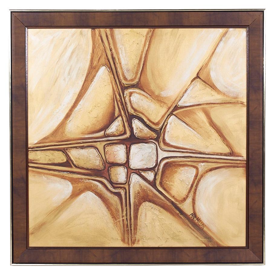 MacMillan Mid Century Abstract Acrylic on Canvas Painting