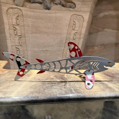 Maco Shark Aluminum Industrial Sculpture One of Kind Signed Modern